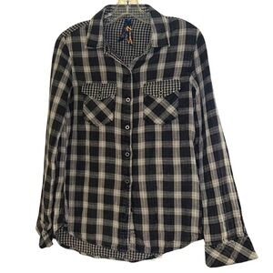 Women’s Seven7 Jeans Plaid Button-Up Shirt SMALL